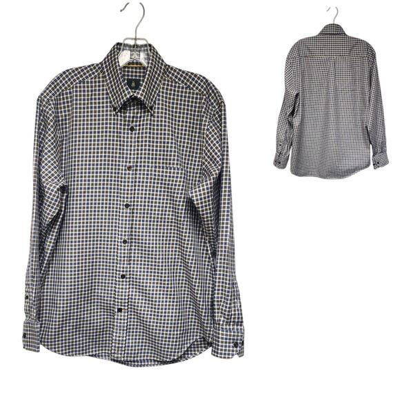 Robert Talbott Mens Plaid Long Sleeve Button Down Shirt Multicolor Size Medium - Picture 1 of 6